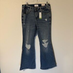 Layne Bryant Stylish Blue Distressed Women's Jeans